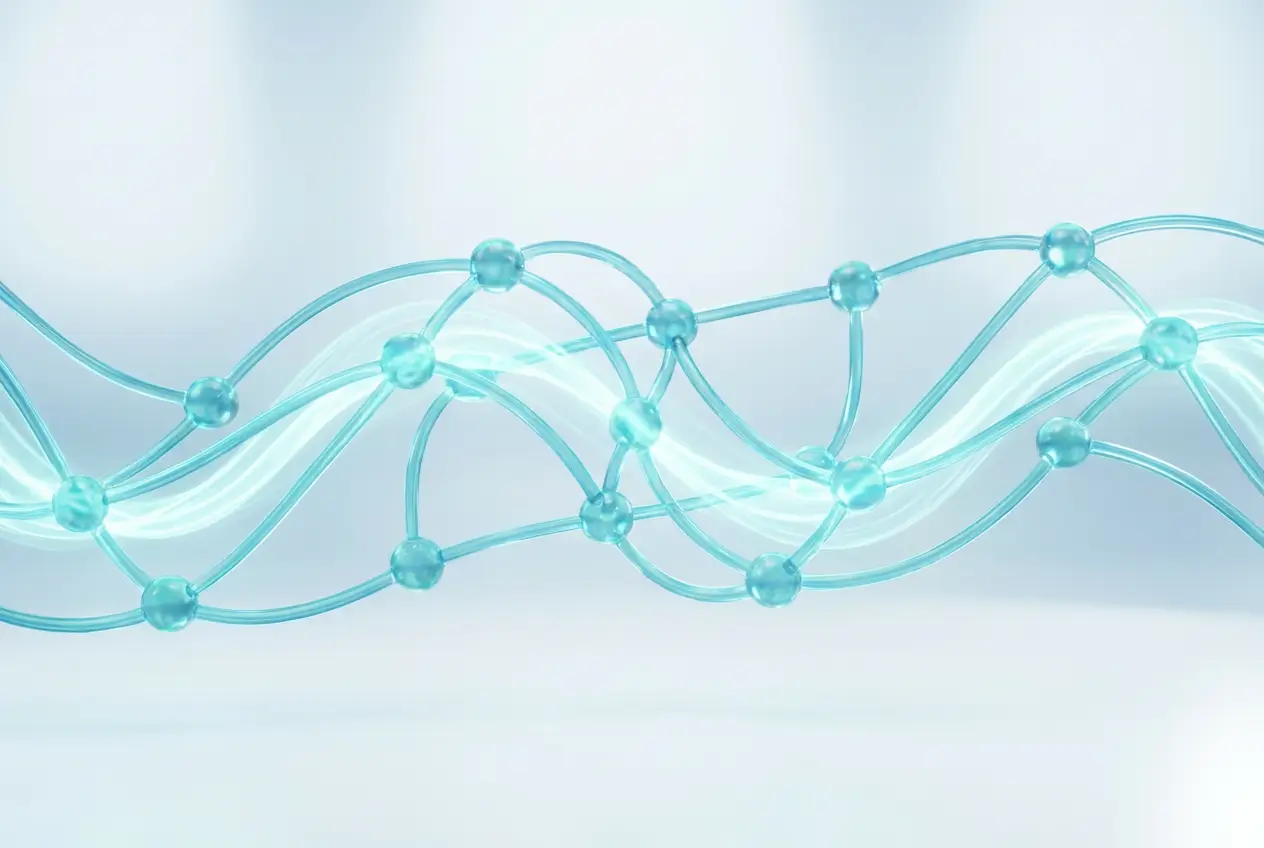 Abstract molecular illustration representing Metabolic & Weight Management