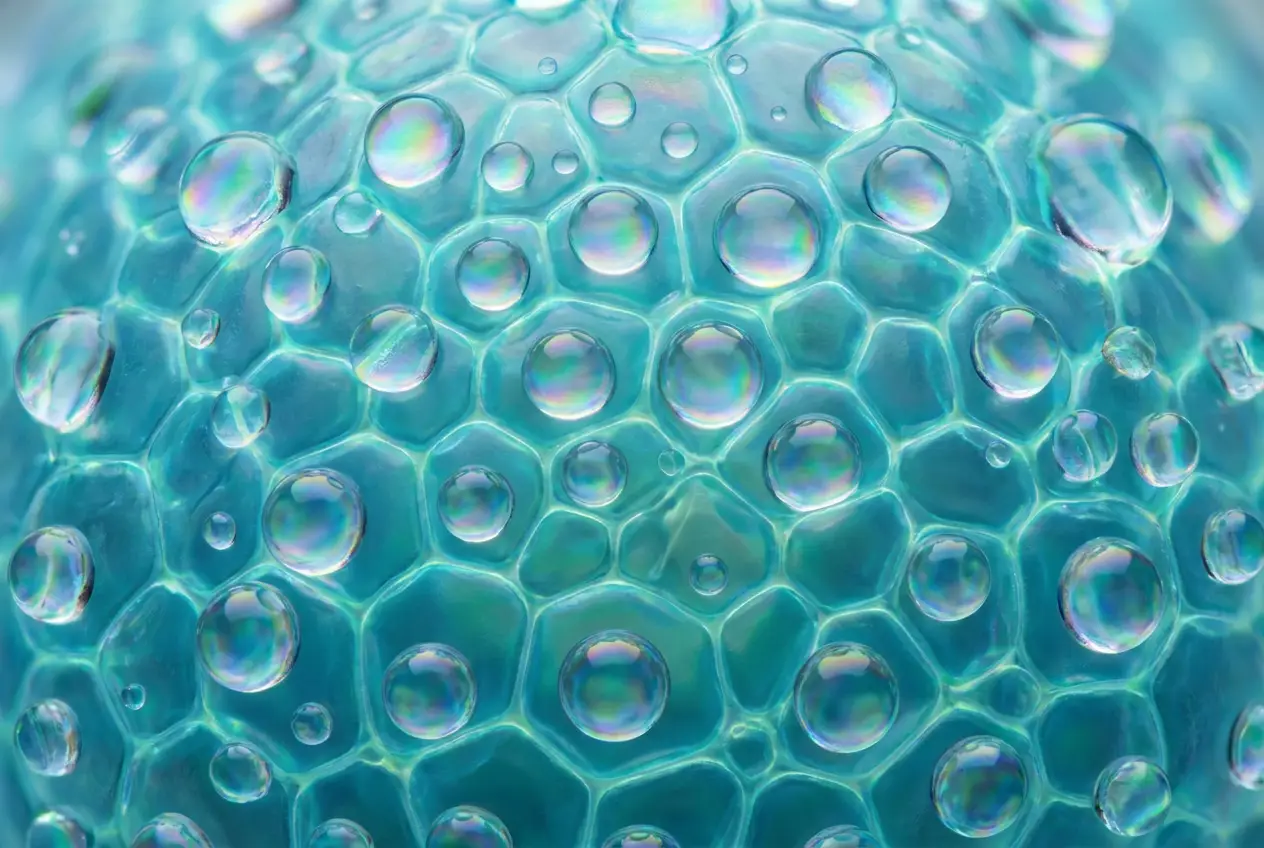 Abstract molecular illustration representing Skin Health
